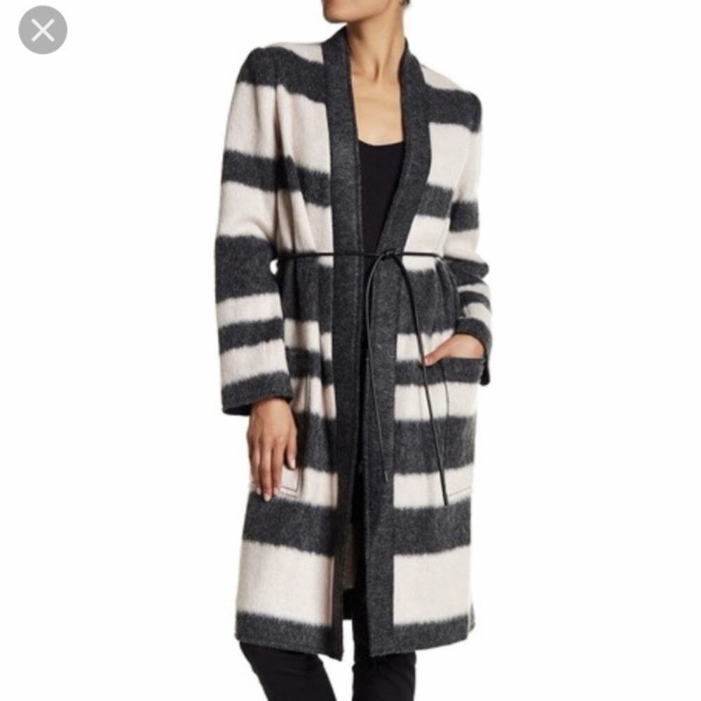 Ramy Brook Damian Striped Coat Size XS